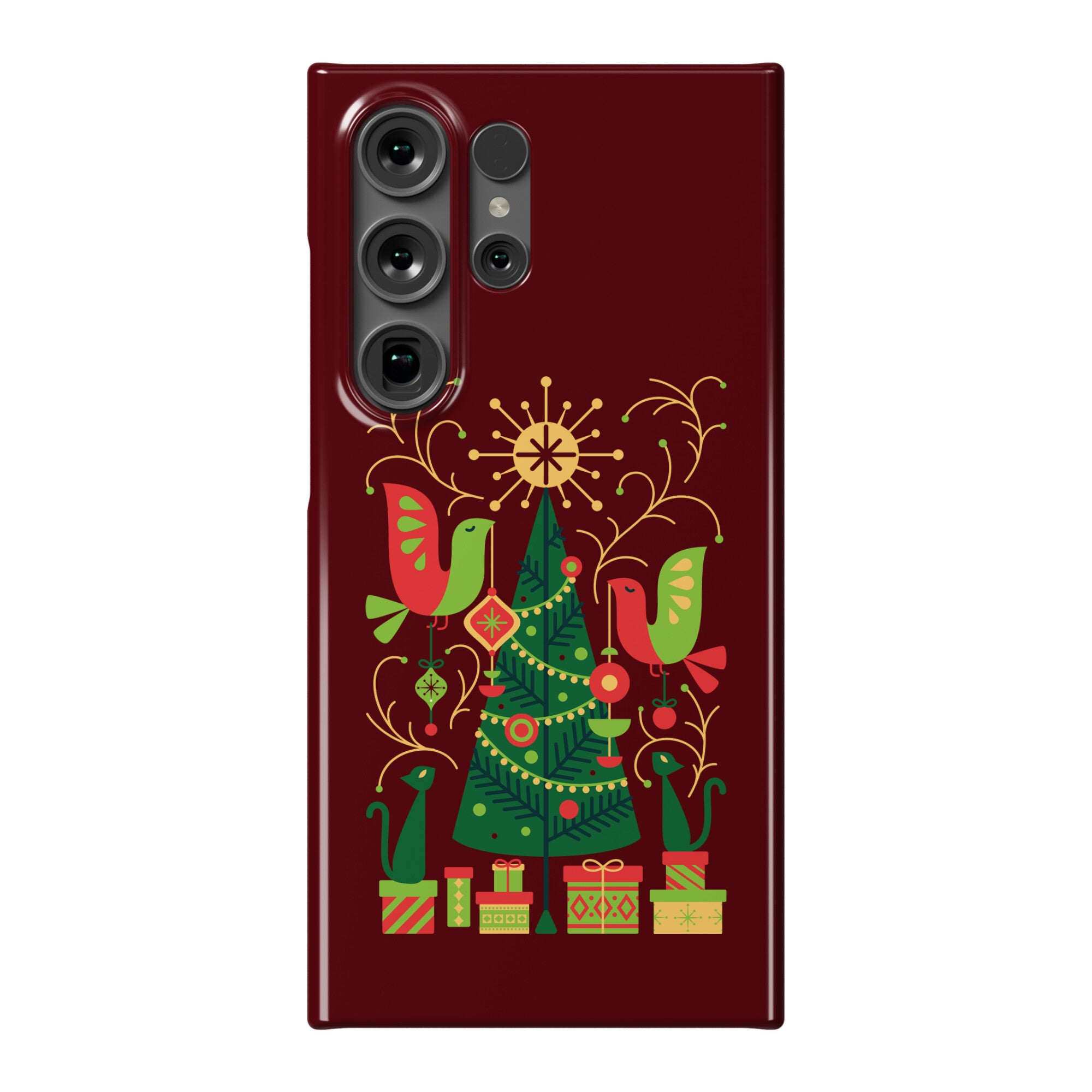 Vintage Christmas Tree Decorating Phone Case